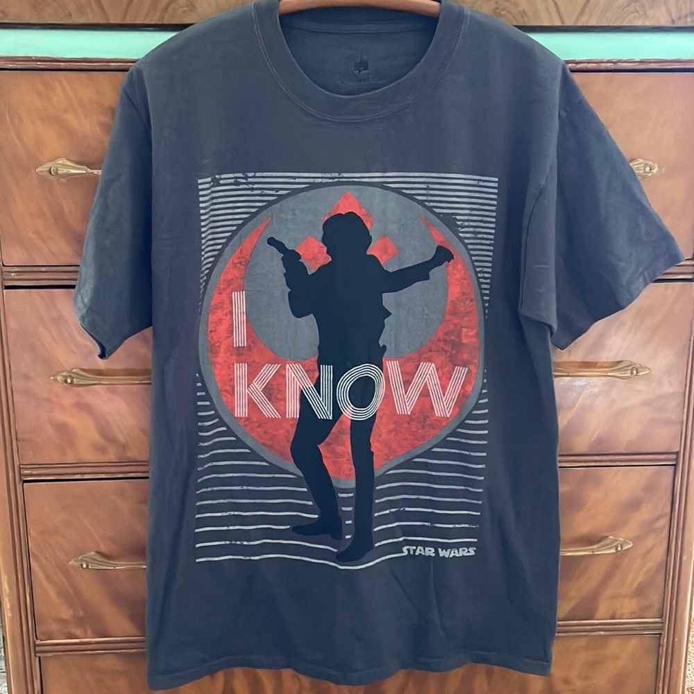 Disney Parks Han Solo T Shirt I Know Star Wars Adult Medium
